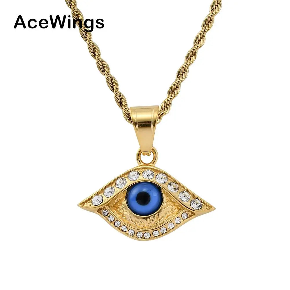 SN214 Bling Bling Necklace Made of Stainless Steel Pendant Necklace Hip Hop Jewelry for Men