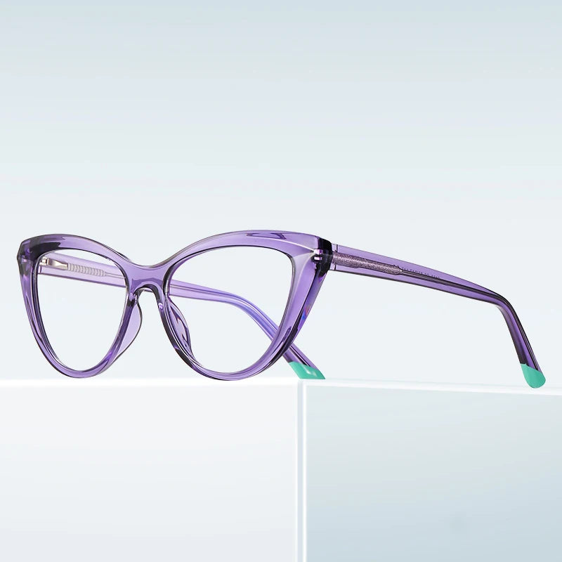 MS 2152 Classic Cat Eye Full Frame Spectacles for Young Ladies Anti-Blue Light Women's Eyeglasses TR90 Original Party Eyewear MegaBDM
