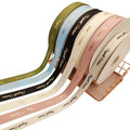 Custom Gift Satin Ribbon Logo Printed Grosgrain Ribbon Roll