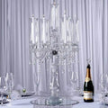 5 Arm 80cm H Crystal Candelabara Wedding Centerpieces Crystal Candlestick Candle Holder MH-TZ0607