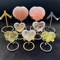 Wholesale Different Size Heart Shape Crystal Stand Different Colors Base for Decoration