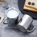 14oz Stainless Steel Double Wall Insulated Coffee Mug 400ml with Handle Party Eco-Friendly Minimalist Design