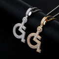 New Wheelchair Baguette Handicap Sign Pendant Necklace Iced Out Cubic Zircon Charm Pendants Hip Hop Men Women Bling CZ Necklaces