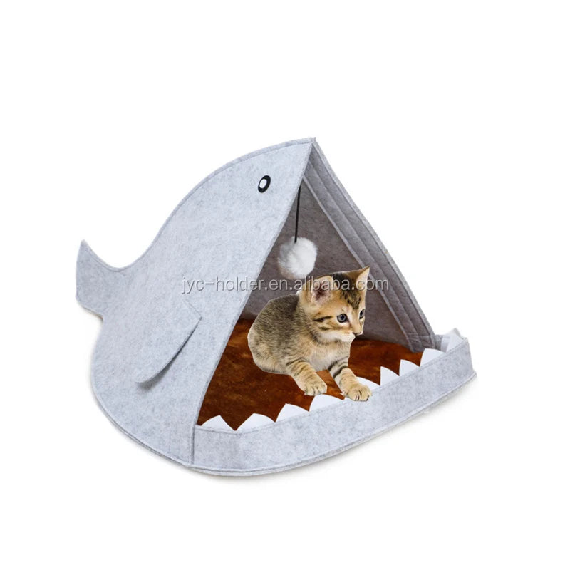 Dog House Shark Quality Warm Cotton Cat Bed Puppy Nonslip Bottom Dog Beds Pet Product Hamster Cage Cave