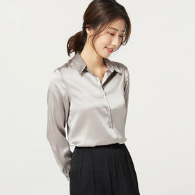 Top Quality Women Silk Shirt Mulberry Natural Silk Luxury Blouse Fashion Women Clothes