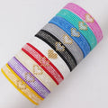 Adjustable Bohemian Style Gold Heart Pattern Bracelet Handmade Woven Festival Fashion Women's Trendy String Bracelets