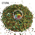 Wholesale Dots Shapes Mix Glitter Bulk Polyester Chunky Round Glitter for Nail Epoxy Tumbler Christmas Decorations