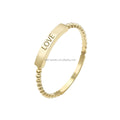 Engraved 9K/14K Real Gold Name Ring Custom Signet Couples Ring Unisex Jewelry 9K 14K Real Gold Fashion Trade Assurance 2 Pcs