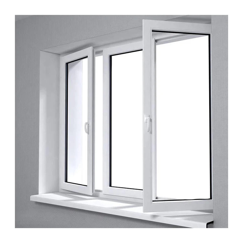 Energy Conservation Windows and Doors Manufacturer Swing Vinyl UPVC Double Soundproof Plastic Steel windows