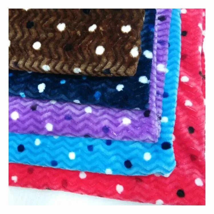 Water Stripe Glue Pressing Taped Flannel Fleece Soft Fabric for Blanket Home Textile Sofa Sets