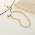 Stylish Stainless Steel Gold Plated Herringbone Bracelet Stainless Steel Chain Bracelet Wholesale