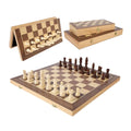 OEM Factory 15 "Handmade Wooden Chess Set Felt Travel Folding Board Game Magnetic Chessboard