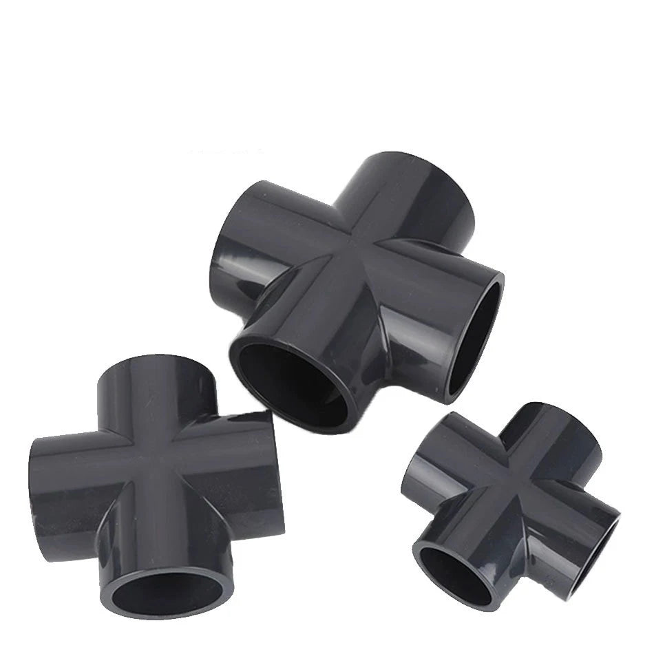 Durable UPVC Equal Four Way Cross Fitting 90-110 Diameter UPVC Cross Tee Guaranteed for Plumbing Applications