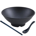 Restaurant Tableware Unbreakable 50OZ 9 Inch Large Black Melamine Noodle Bowl