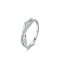 Factory Wholesale 925 Sterling Silver Double Layer Ring Infinity Love Zircon Stackable Wedding Band Fine Jewelry for Women