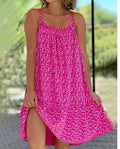 Hot Summer New Women ' s Sling Loose Print Small Floral Dress
