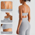 Unique Design Hot Sale U Neck Yoga Crop Tops V-Shaped Beauty Back Sujetador Deportivo Solid Color Backless Womens Sports Bras