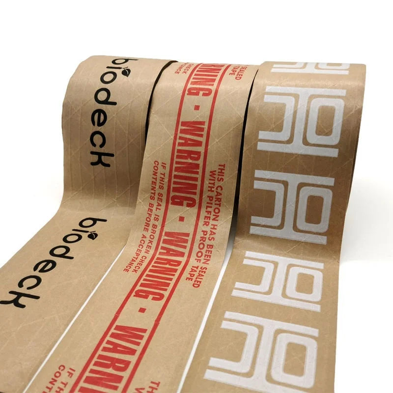 Qpack Factory Hot Sale Eco-friendly Reinforced Acrylic Single Sided Water Activated Custom Kraft Paper 120u Packing Tape Carton