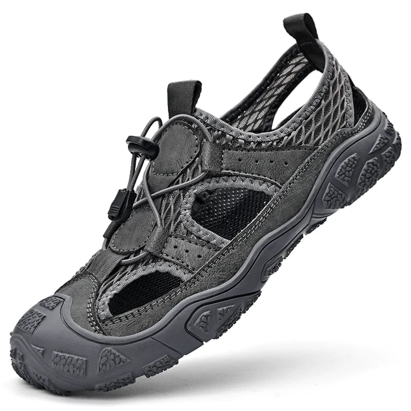 Genuine Leather Men Shoes Summer New Large Size Men's Sandals Men Sandals Fashion Sandals Slippers Big Size 38-46