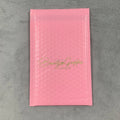 Custom Printed Metallic Foil Rose Gold Plastic Envelopes Mailing Padded Poly Bubble Mailer Bag