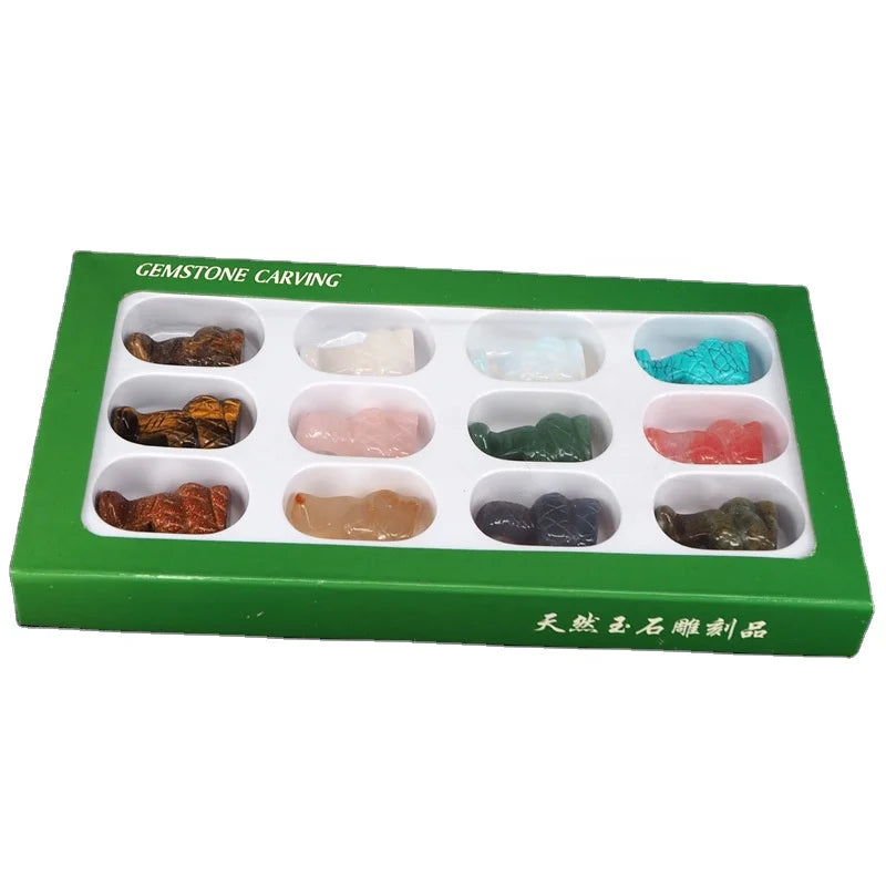 Huiying Home animal decoration life 23*36mm size crystals healing stones snake statue sale crafts