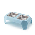 Wholesale Luxury Slow And Healthy Double Elevated Dog Cat Pet Food Bowls Stainless Steel Pet Dog Bowl With 2 Bowls