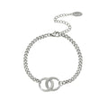 Thick Flat Stainless Steel Chain Design Silver Color Bracelet Necklace Set