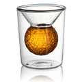 Hot Sale Wholesale  High Borosilicate Fashion Spirit 2oz Golf Ball Shape Drinking Custom Whiskey Glass Glasses Set