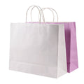 Take Away Food Shopping Packaging Paper Bags With Handle Customized logo Gift Grocery Restaurant Recycled White Brown Kraft Bags