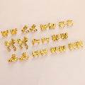 Temperament Geometric Stainless Steel Earrings Waterproof 18K Gold Plated Bow Earrings Stud Jewelry for Women