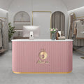 Custom Modern Front Desk  White Reception Counter Office Desk Table Salon Reception Desk