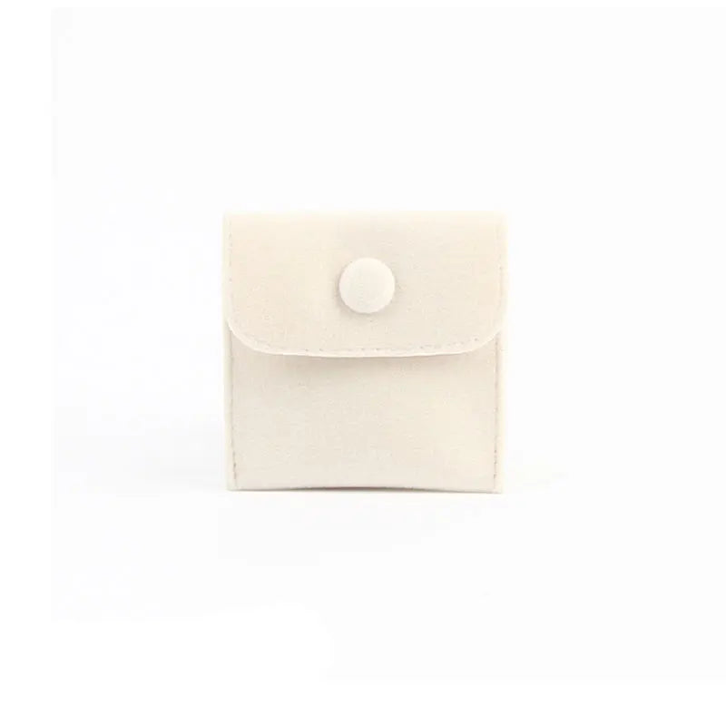 Wholesale Custom Suede Cotton Velvet Jewellery Pouch Bags Pink Gray Blue Beige for Storing Jewelry