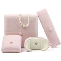 2020 Wholesale Velvet Custom logo Printed pink Jewelry Boxes Earring Box Jewelry Packaging Jewellery Box