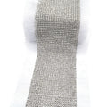 Wholesale Silver Clear Crystal Rhinestone Banding for Weddings Sew-On Metal Rhinestone Trim for Shoes Garments Bags