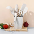 11-Piece Non-Stick Silicone Spatula Set Heat Resistant Kitchen Utensils with Plastic Handles Utensils Food Holder