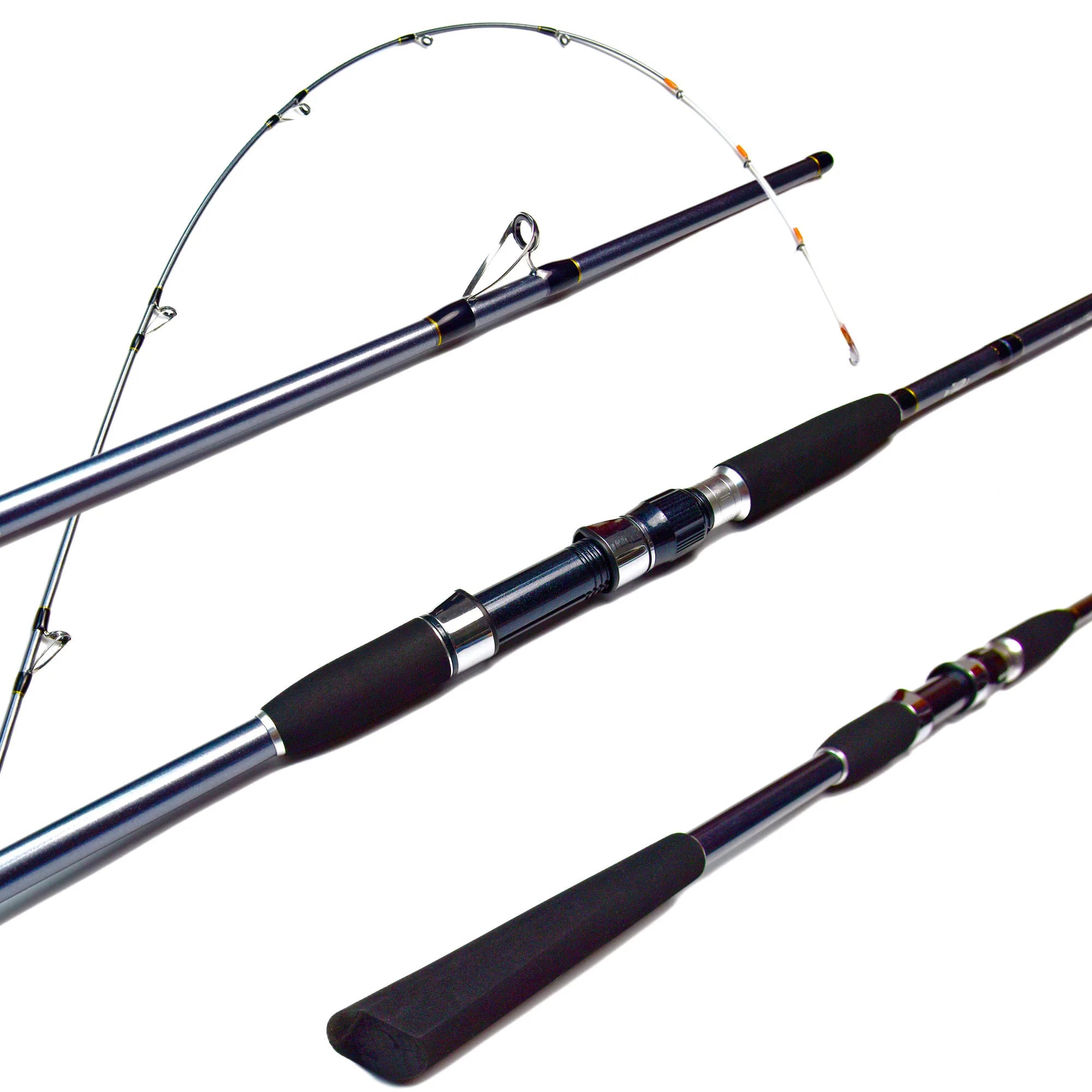 YJTY113 2.4m Carbon Fishing Rod 10-15lbs Big Game Trolling Soft Tip Snakehead Fish for Sea Saltwater River Lake Stream Fishing fishing trolling rod