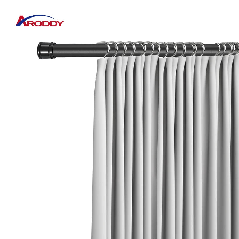 ARODDY Extendable Decorative Curtain Rod Adjustable Metal Curtain Rod Set Shower Curtain Rod  Poles