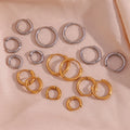 New Style Design 18K Gold Plated Jewelry Stainless Steel Earring Zircon Huggie Hoop Earrings for Women
