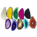 AAA+++ DIY Natural Agate Raw Stone Agate Slices Irregular Shape Colored Agate Pendant