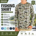 Wholesale Performance Camo Fishing Shirts Sublimated Print Men's Long Sleeve Outdoor Uv Fishing Wear Marshwear Fishing Shirt