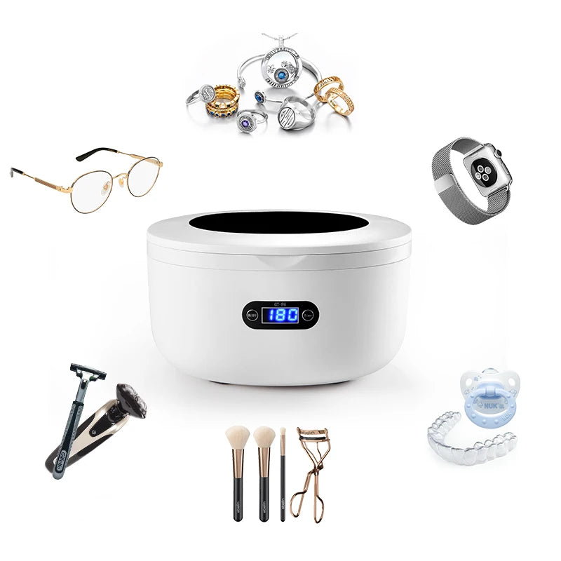New Hot Sale 304 Stainless Steel CE RoHs Hotel Ultrasonic Cleaning Jewelry Ultrasonic Cleaner 750ml Household Ultrasonic Cleaner