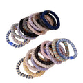 Colorful Korean Style Woven Polyester Hairband Thick Braided Glitter Elastic Hair Tie for Daily Use Ponytail Holders