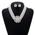 Fashion Pearl Wedding NECKLACE Bridal Wedding Party Prom Jewelry Set Crystal Rhinestone Necklace