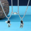 2025 Fashion Stitching Astronaut Robot Pendant Magnetic Couple Necklace  Bff Necklace Friendship