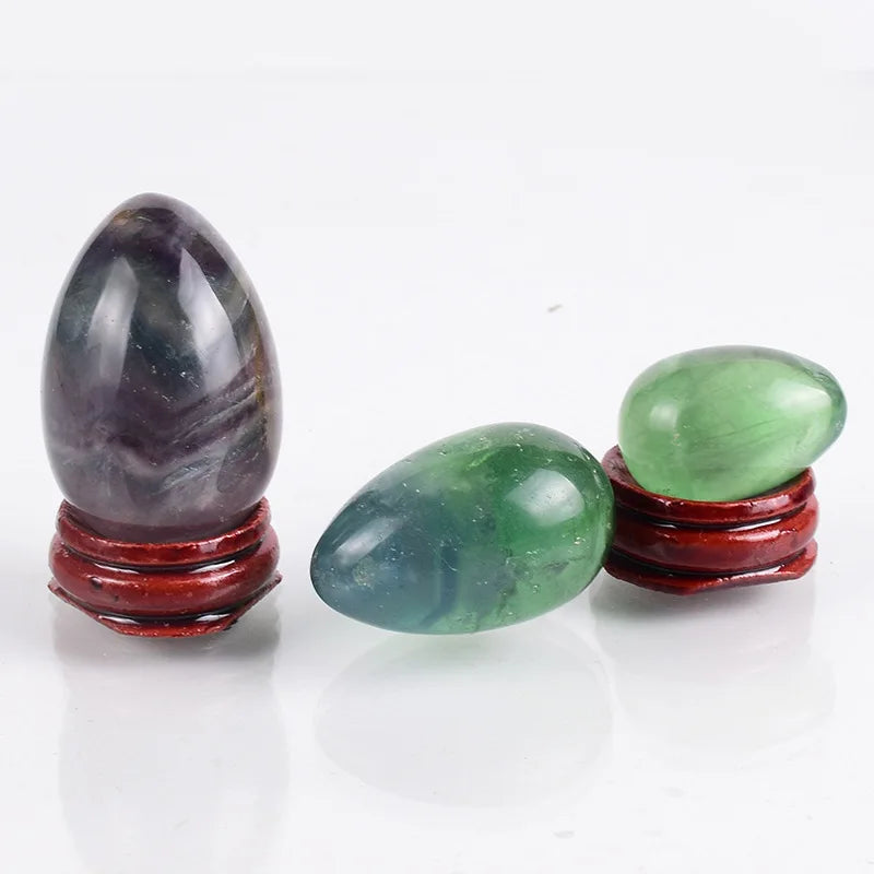 Huiying Gemstone Fluorite Crystal Healing Stone Set Drilled Nephrite Jade Yoni Eggs Vaginal Exercise for Women