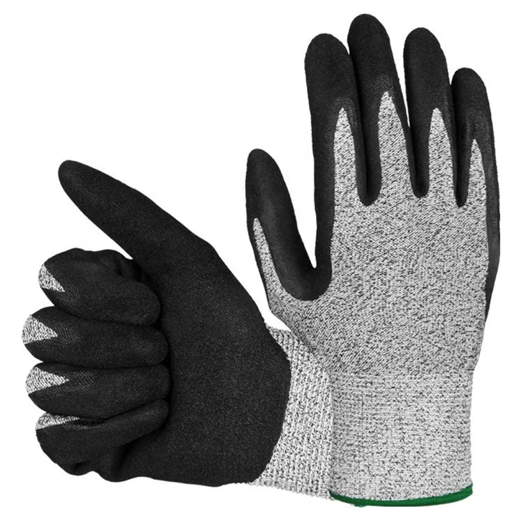 Wholesale HPPE High Performance Level 5 protection Non-slip Food Gardening Safety Cut Resistant Work Gloves Anti-Cut Glove