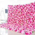 Artificial Wall Flowers Stand Cloth Backdrop Pink Panel Floral Weddings Decor Pink Flower Backdrop