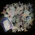 100PCS Creative Metallic Glitter Dreamlike Wizard butterfly Marine Animals Girly Transparency Holographic Sticker