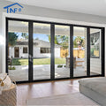 Customized Modern Hotel Use Indoor Slim Horizontal Bifold Doors with Thermal Break Aluminum Frame and Double Tempered Glass