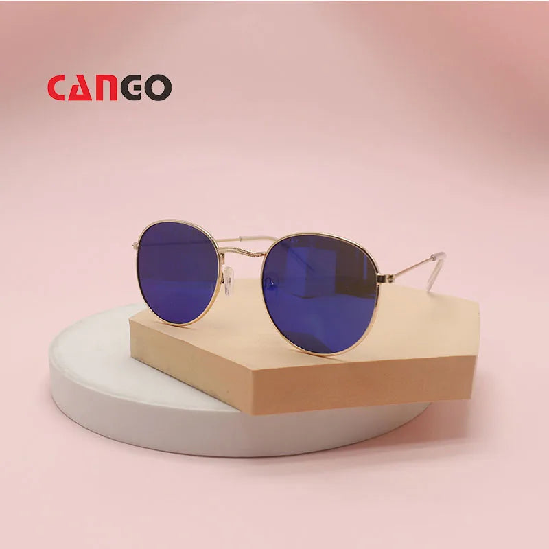 Custom Fashion High Quality Round Metal Frame Sunglasses Unisex Retro Men Sun Glasses